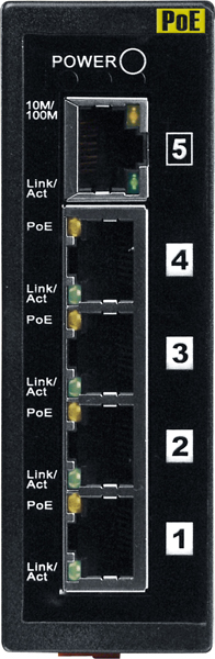 NS-205PSE CR » 5 Port PoE Switch