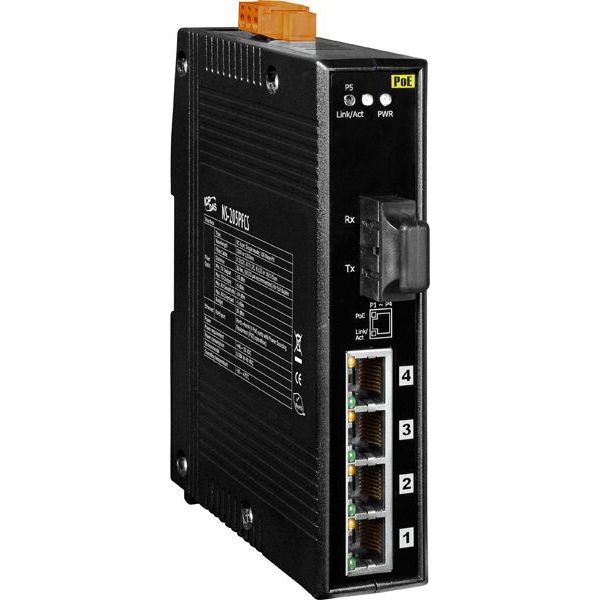 NS-205PFCS CR » 5 Port PoE Switch