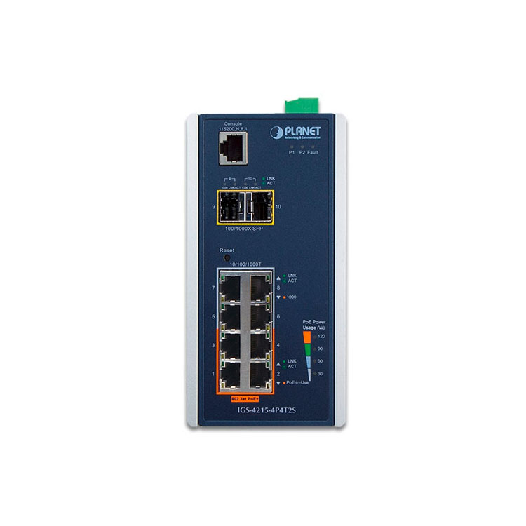 IGS-4215-4P4T2S » 10-port Managed Switch