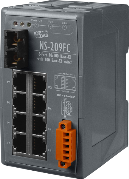NS-209FC CR » 9 Port Ethernet Switch