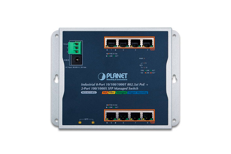 WGS-4215-8P2S » 10-port Managed PoE Switch